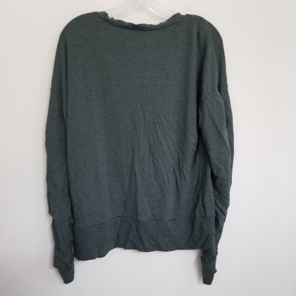 Zella Ruched Long Sleeve Sweatshirt Loungewear Comfy Casual Sz L - Picture 3 of 7